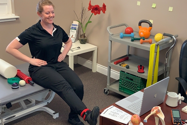 image of a clinician during a virtual care session