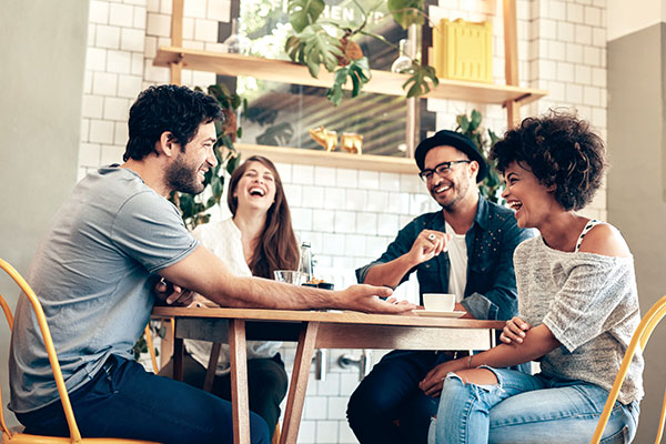 survivors healthy and coffee friends meeting over coffee